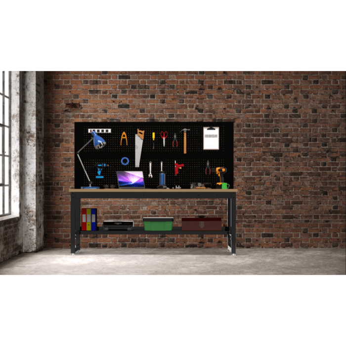 3D animated photo of Industrial Workbench by Luxor in a brick building