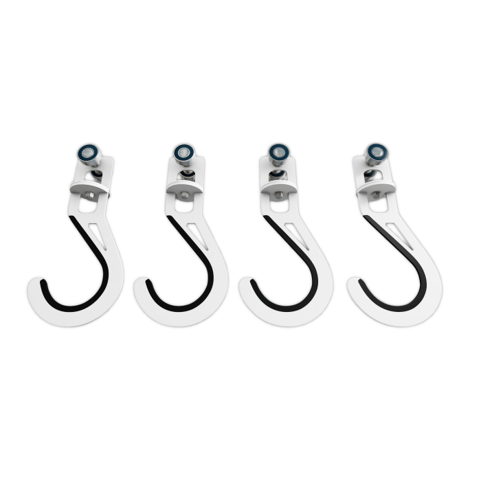 4 hooks for the E-Z Bike Slide front side view