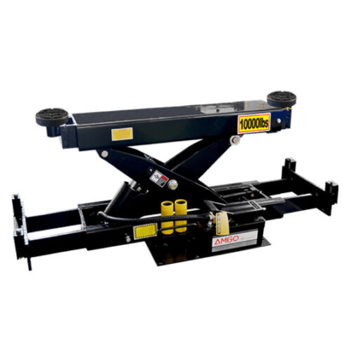 AMGO RJ-10A 10,000 lb pneumatic rolling jack with adjustable telescoping arms