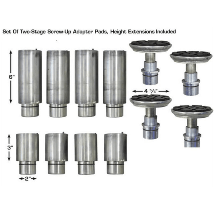 Atlas PVL9BP Baseplate 2 Post Lift Screw Up Adapter Pads Set