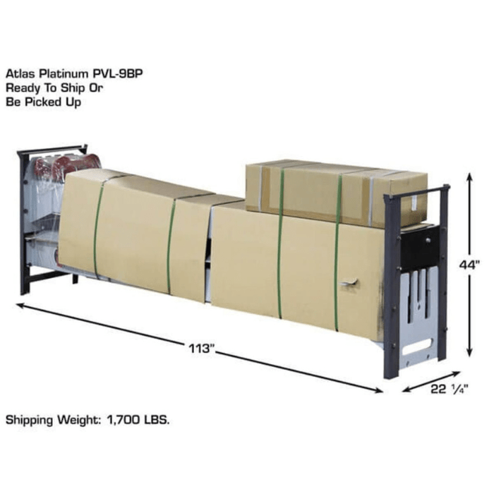 Atlas PVL9BP Baseplate Lift Shipping Dimensions
