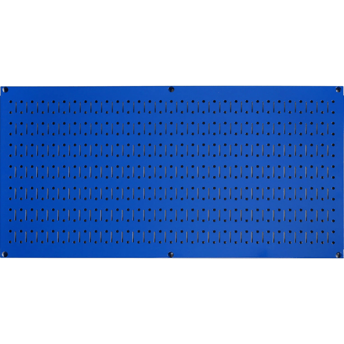 Blue variant of the 16in x 32in Horizontal Metal Pegboard Panel