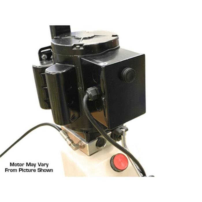 Close-up of the Atlas LR06's hydraulic power unit—note that actual motor appearance may vary slightly by production batch.