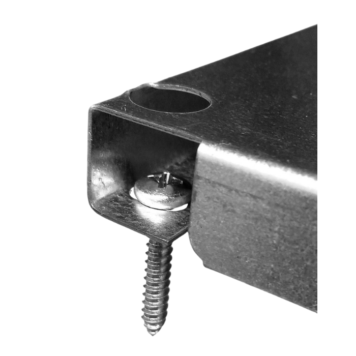 Close-up of the Pro-Grade Pegboard Organizer Kit screw used to mount it to the wall