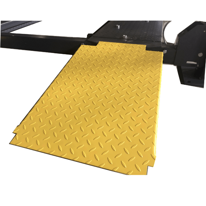 Closeup on one of the ramps on the Katool 4H850 Vehicle Lift