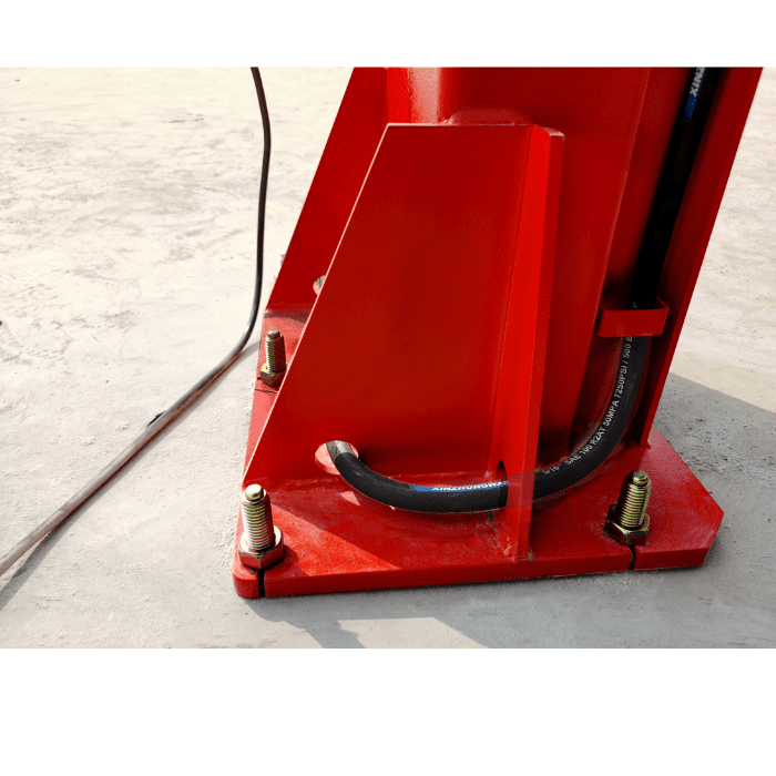 Closeup view of the M120 2 Post Car Lift by Katool