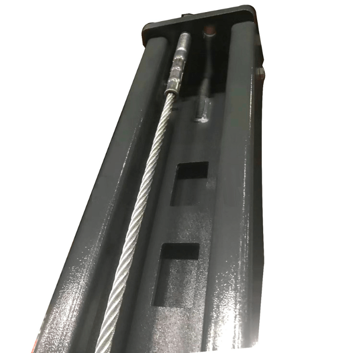 Closeup view of the cable for the KT-4H110 4 Post Vehicle Lift by Katool