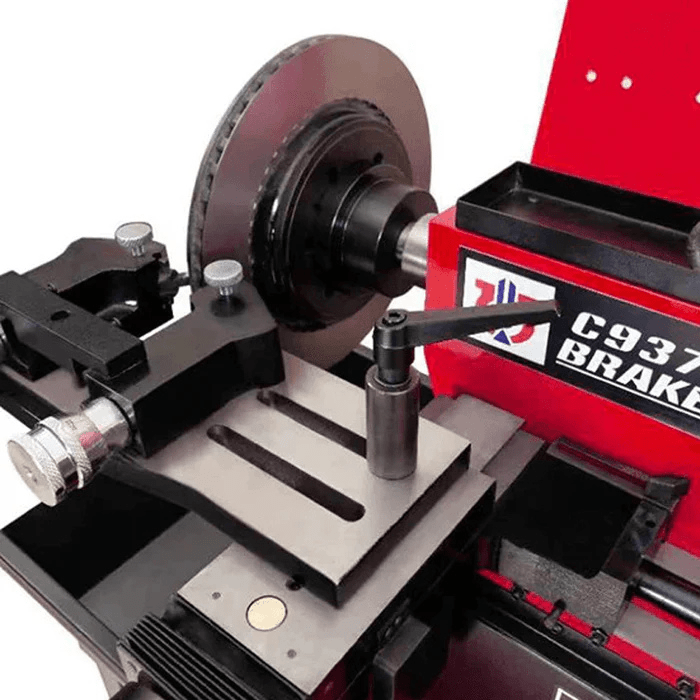 Elevated view of the Katool C9372 Heavy-Duty Brake Lathe Machine