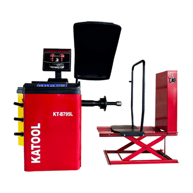Front left side view of the Katool B795L Wheel Balancer