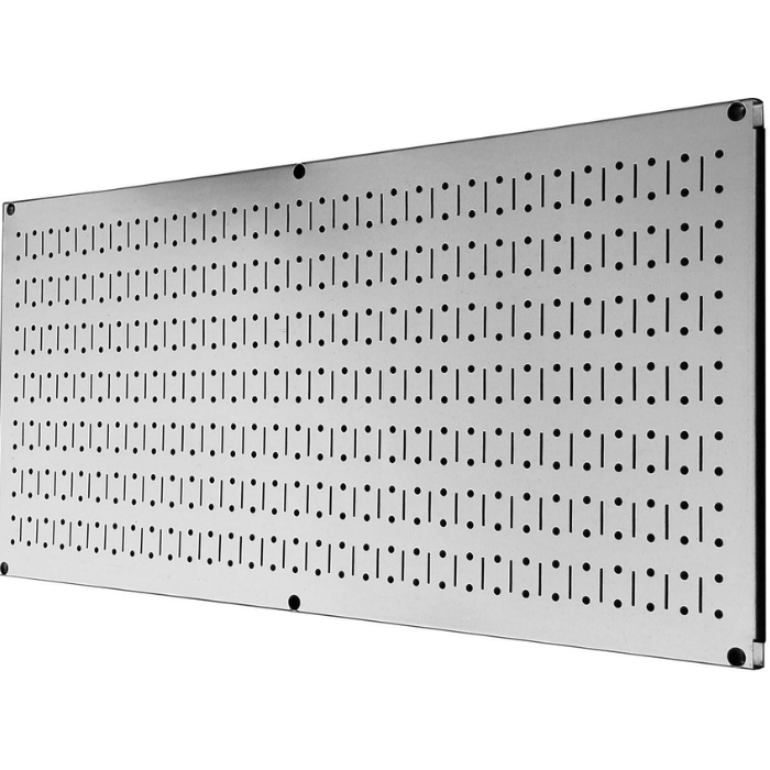 Front right side view of the Wall Controls 16in x 32in Horizontal Metal Pegboard