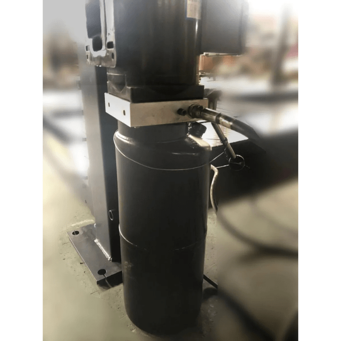 Hydraulic power unit and pump detail for the Katool model 4H150 four-post lift