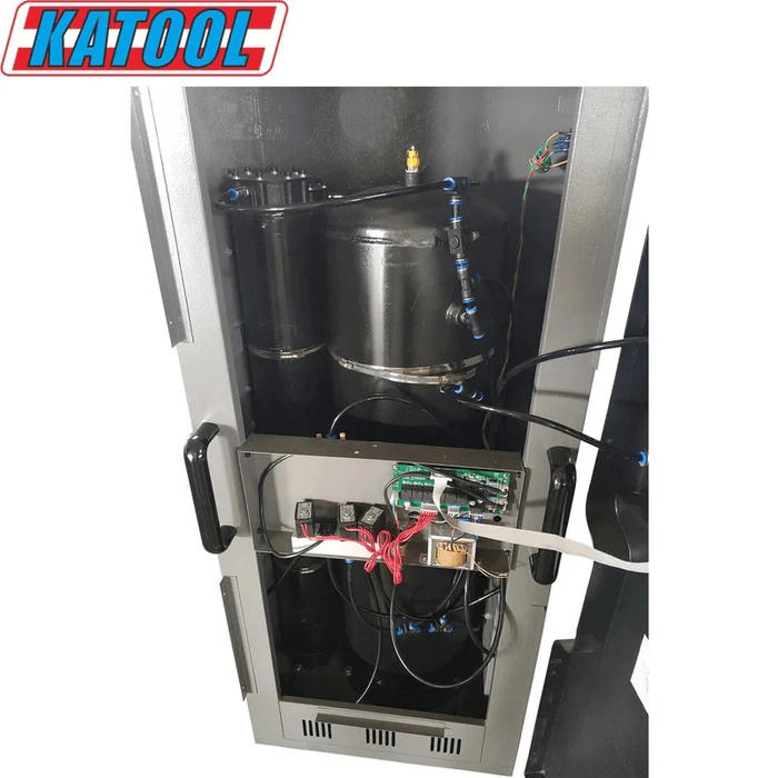 Internal view of the Katool KT-N80 Nitrogen Generator showing pressure tank, wiring, and component layout.