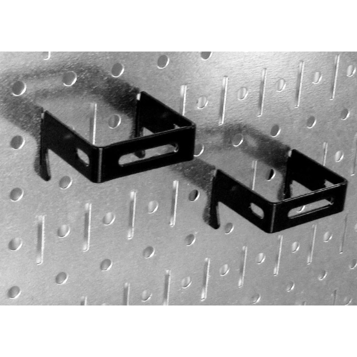 Metal Pegboard Organizer Kit with 2 2in C-Brackets front left side view