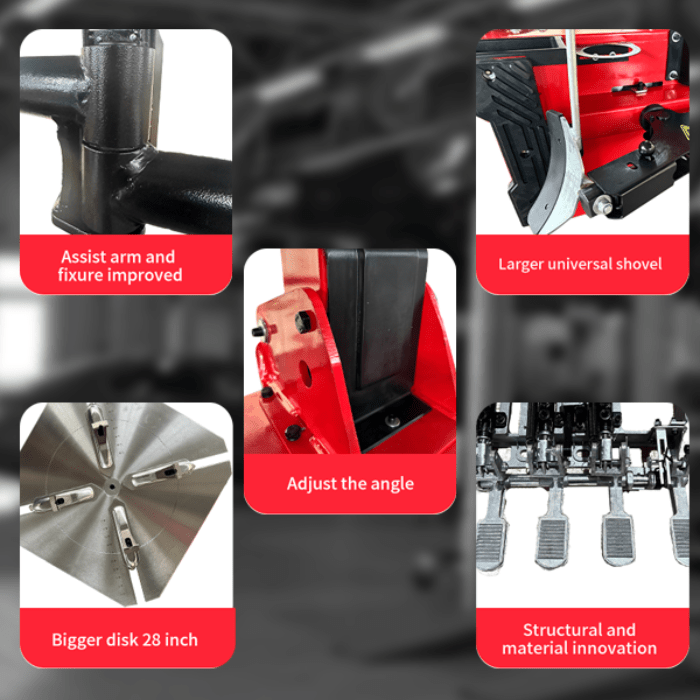 Showing 5 main features of the KT-T850 from the Katool Tire Changer KT-T850 & Wheel Balancer KT-B750