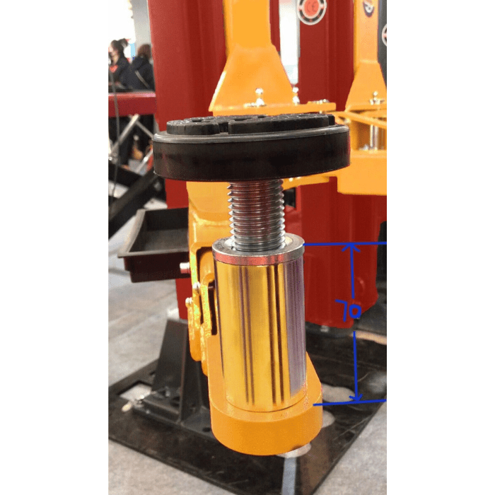 Side view of the 11,000lbs Single Point Lock 2 Post Car Lift - M110