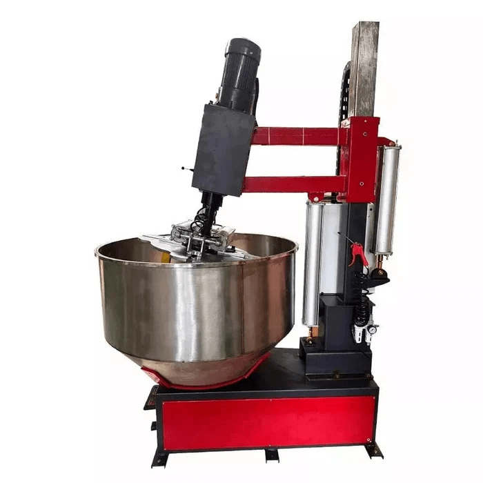 Side view of the Katool KT-RPM80 Professional Rim Polishing Machine showing the motor assembly, barrel, and structural frame.