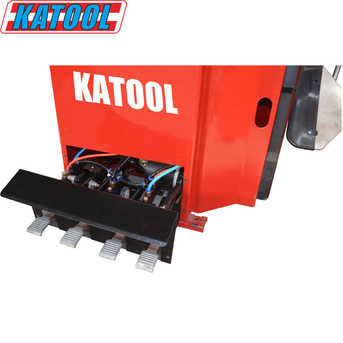 Side view of the Katool T800 Wheel Clamp Tire Changer Machine