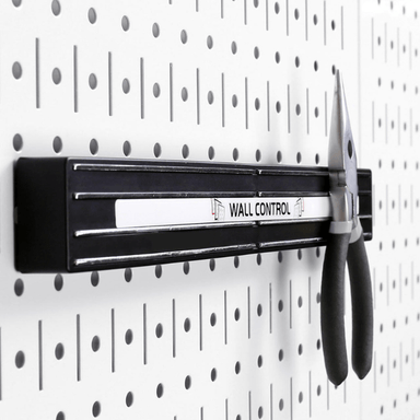 Side view of the Magnetic Tool Holder Organizer with a tool mounted to it