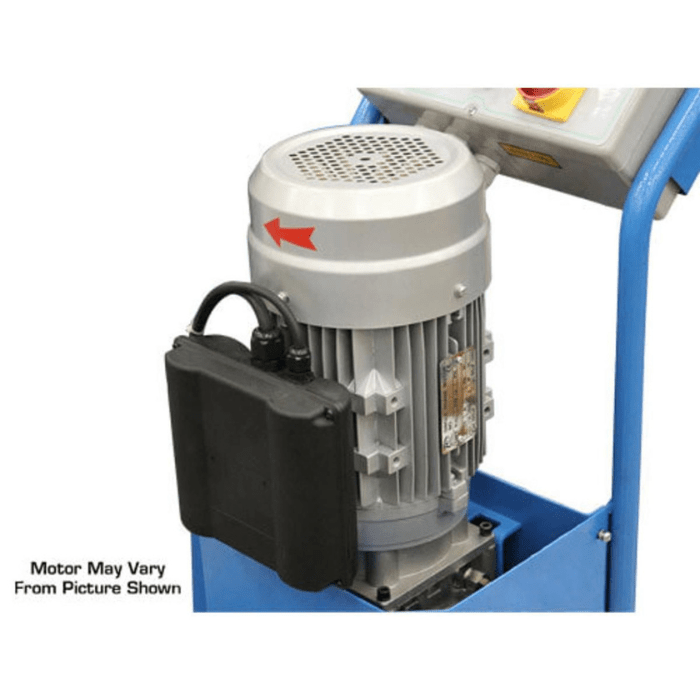 The Atlas 7K-Kwik-Bay features a heavy-duty motor designed for consistent lifting performance—motor style may differ slightly depending on production run.