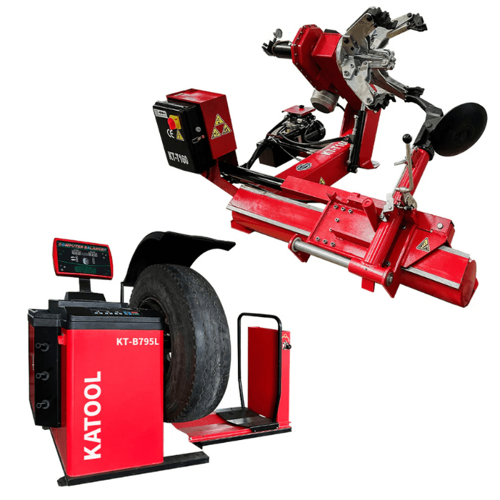 The Heavy-Duty Tire Changer Machine KT-T160 & Wheel Balancer KT-B795L Combo