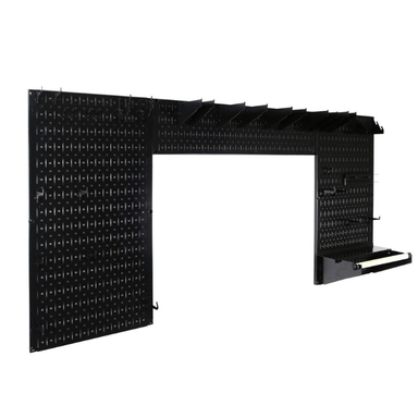 The_Lazy_Guy_DIY_Maker_Woodworking_Tool_Storage_Set_with_black_pegboard_and_black_accessories_no_tools