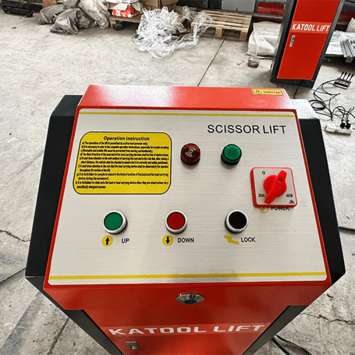 The control panel for the Katool X90E Scissor Lift