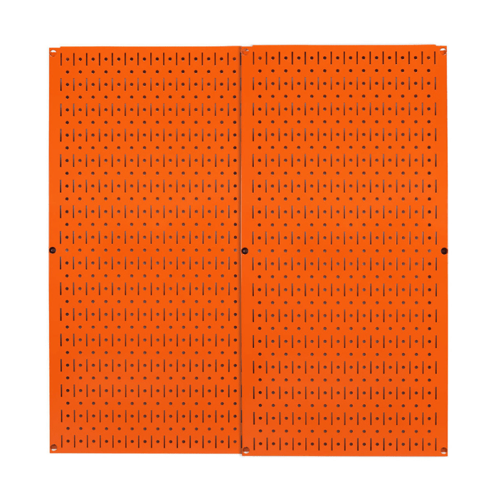 The orange variant of the Metal Pegboard Pack - Two 32in x 16in Pegboard Tool Boards