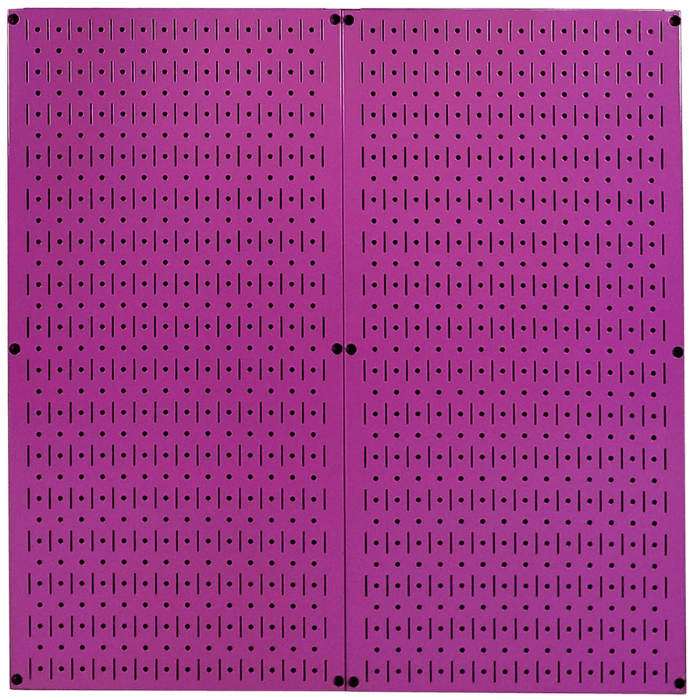 The purple variant of the Metal Pegboard Pack - Two 32in x 16in Pegboard Tool Boards