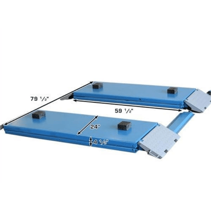 With a low-profile collapsed height of just 4.5 inches and an 80-inch platform length, the Atlas SLP9K scissor lift is designed to accommodate a wide variety of vehicle sizes with ease.