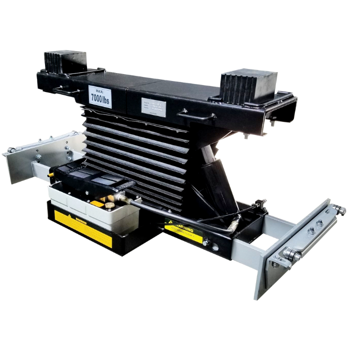 iDEAL RAJ-7K-L low mount rolling air jack angled side view