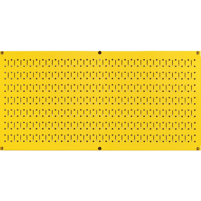 yellow variant of the Wall Controls 16in x 32in Horizontal Metal Pegboard
