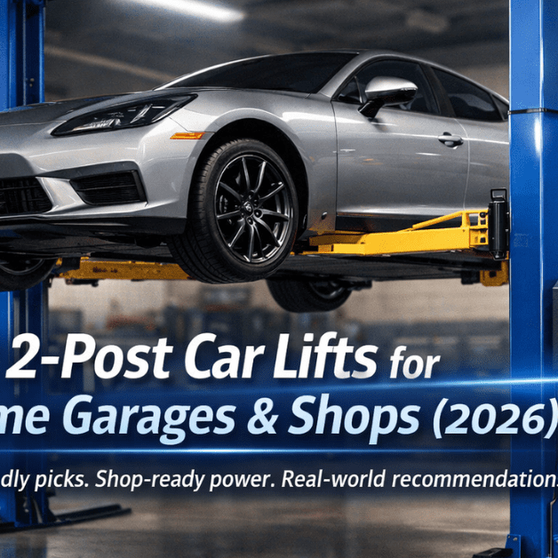 Hero image for the Best 2-Post Car Lifts for Home Garages and Shops in 2026 article