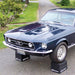 Classic Mustang displayed on Race Ramps 12 inch wheel cribs
