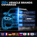 130+ vehicle brand coverage including USA, European, Asian, and FCA AutoAuth supported vehicles