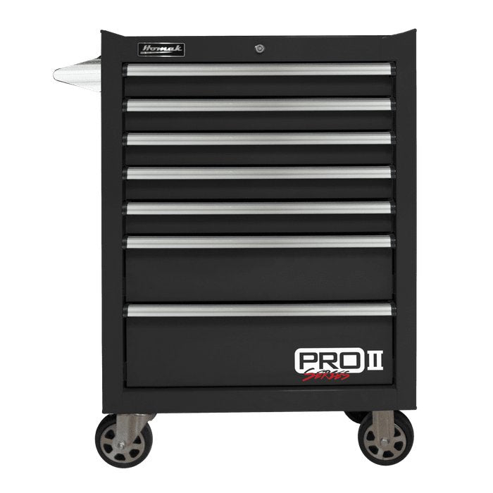 Homak 27" Pro II 7-Drawer Roller Cabinet in Black