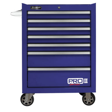 Homak 27" Pro II 7-Drawer Roller Cabinet in Blue