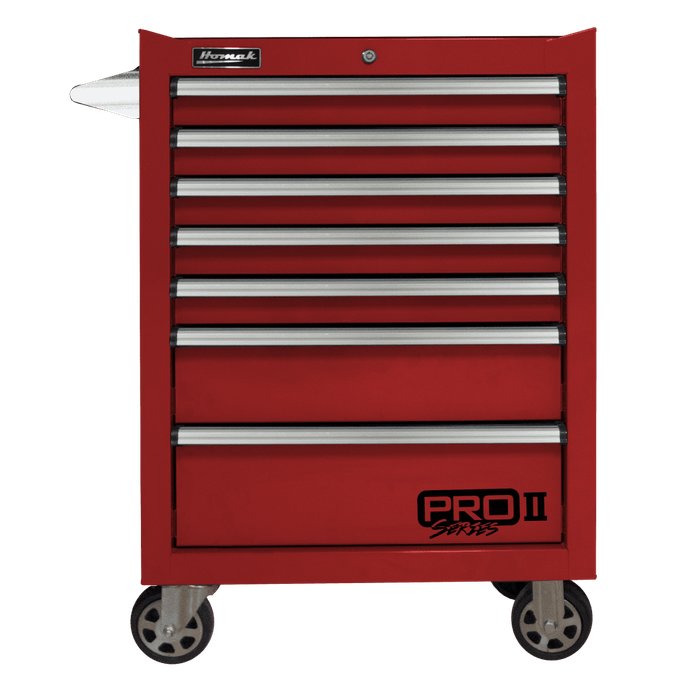 Homak 27" Pro II 7-Drawer Roller Cabinet in Red