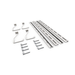 3d animated image of all the products included  with the Hook Kit by E-Z Garage. It includes hooks, screws, and mounting hardware. Front left side view
