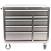 41 inch 9 drawer stainless steel rolling cabinet front view