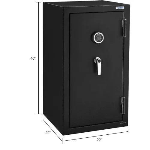 Global Industrial Burglary & Fire Safe, 2-Hour Fire Rating, Combo Lock