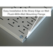 4ft Metal Pegboard Premium Storage Kit showing how there is no sharp edge on the wall mounting flange
