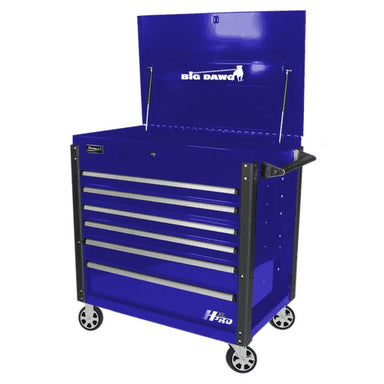 Homak 43" Big Dawg 6-Drawer Service Cart in Rally Sport Blue