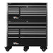 Homak 60" Big Dawg HXL Pro 10-Drawer Roller Cabinet with Stainless Steel Top in Black