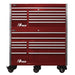 Homak 60" Big Dawg HXL Pro 10-Drawer Roller Cabinet with Stainless Steel Top in Red