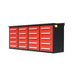 7 ft heavy duty garage workbench cabinet with 20 drawers in red finish