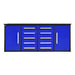 7ft Chery Industrial workbench with 10 drawers and 2 cabinets in blue finish