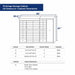 7ft garage storage cabinet dimensions chart with labeled drawers and Chery Industrial specs