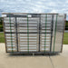 7ft stainless steel storage cabinet wrapped for shipping on metal pallet base by Chery Industrial