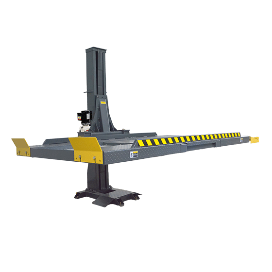 AMGO SPL-7 single post parking lift - platform detail view