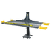 AMGO SPL-7 single post parking lift - side view with drive-on ramps
